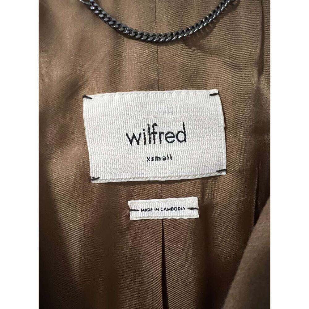 Aritzia Wilfred Wool and Cashmere Women Coat Brown Camel Size X-Small A001712 - Picture 5 of 10